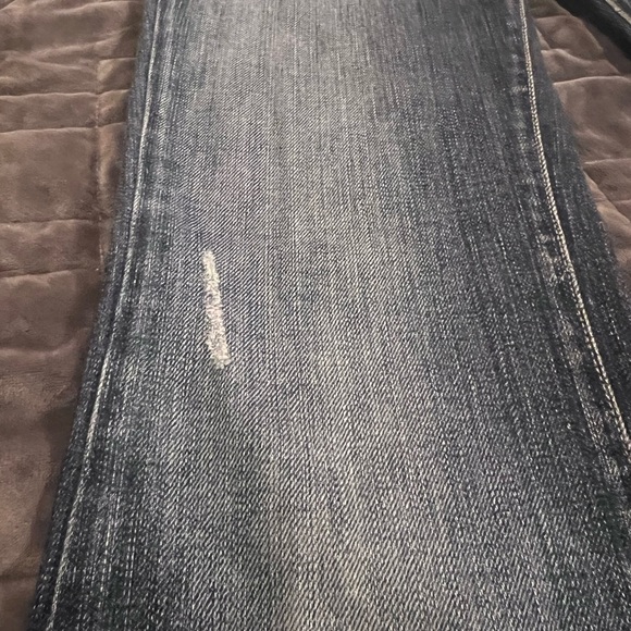 PAIGE - Vintage Low Rise Flare Jeans w/ Pockets & Leather Accents - 28 - Picture 12 of 15